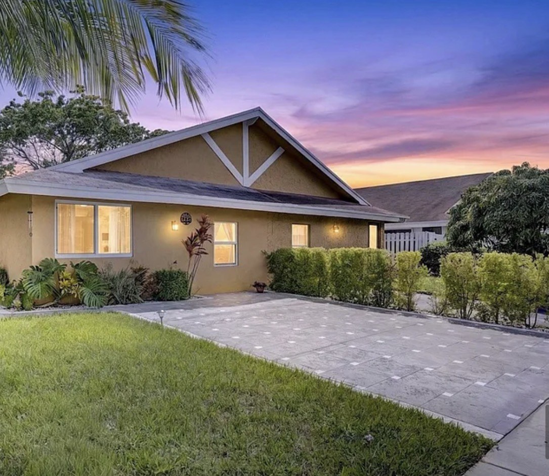 Single-family home at twilight, currently under contract